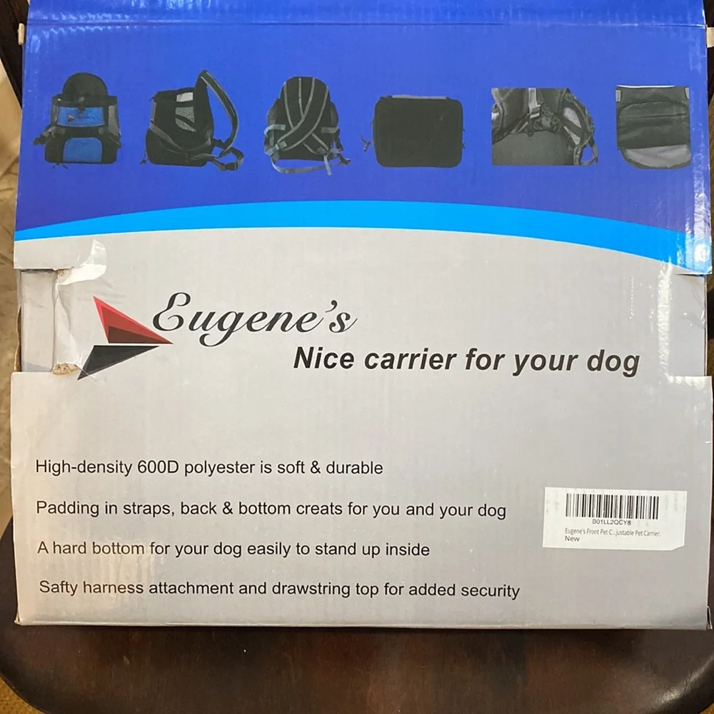 Eugene’s Pet Paradise Front Pet Carrier For Med. Dogs Up a To 15Lbs. NIB